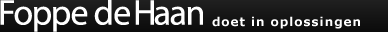 Foppe De Haan doet in oplossingen